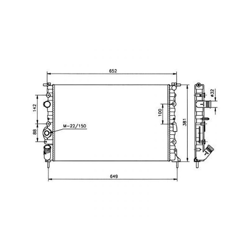 RADIADOR RENAULT SCENIC 99 03  632X378X28 1 6 2 0 1 9DTI DCI  AC