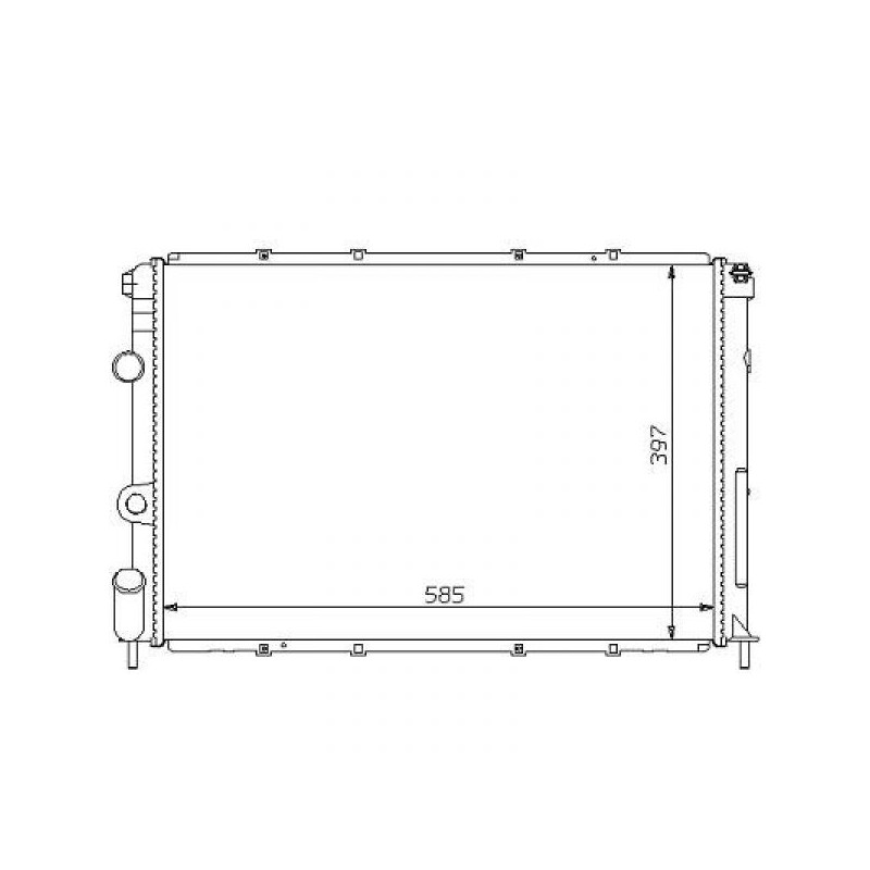 RADIADOR MEGANE SCENIC  96 99  585X397  1 4 1 6 2 0 1 9 2 0 16V