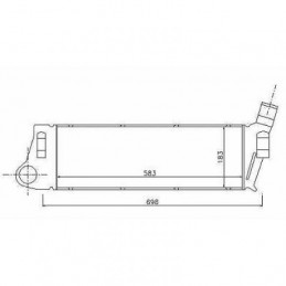RADIADOR DE AIRE RENAULT SCENIC 03 06   gt  gt  584X187 SCENIC 1 9DCI
