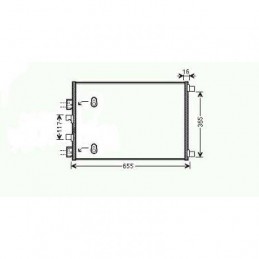 CONDENSADOR RENAULT SCENIC 06 09 530X390  SOPORTE LOCALIZADO DCH