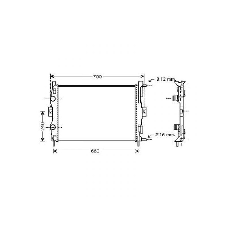 RADIADOR RENAULT SCENIC 06 09   gt  gt  590X451X18 1 4 1 6 M