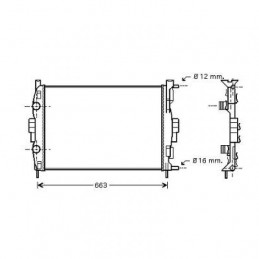 RADIADOR RENAULT SCENIC 06 09  gt  590X451X18 1 6A 2 0 1 5 1 9 DCI 