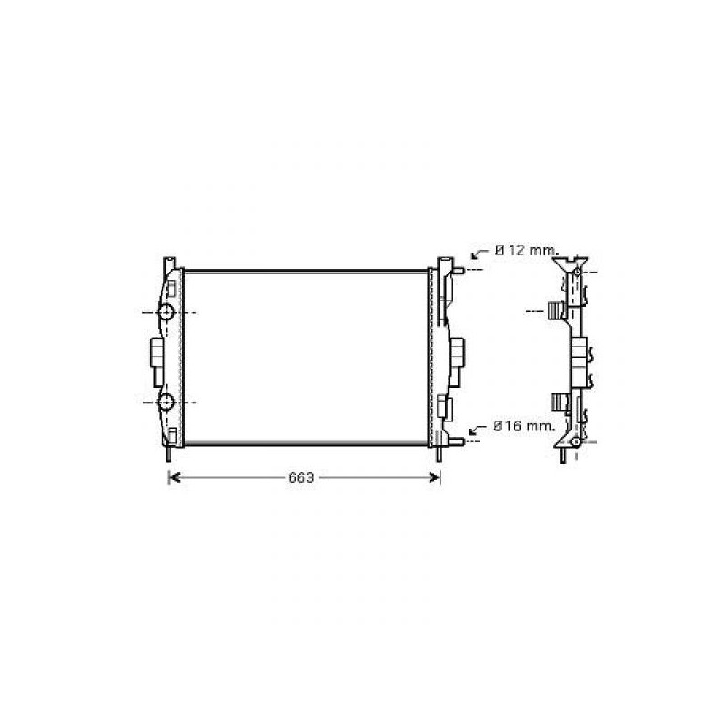 RADIADOR RENAULT SCENIC 06 09  gt  590X451X18 1 6A 2 0 1 5 1 9 DCI 