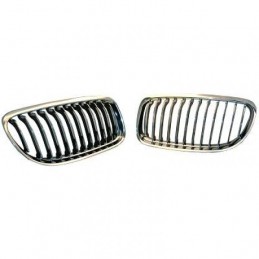 SET PARRILLAS BMW E90  08  gt  gt   NEGRAS CROMADAS