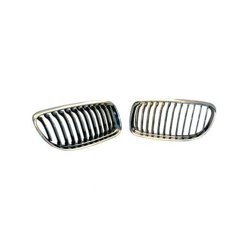 SET PARRILLAS BMW E90  08  gt  gt   NEGRAS CROMADAS