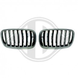 SET PARRILLAS DISENO BMW X5 X6  07  gt  gt  NEGRA CROMADAS