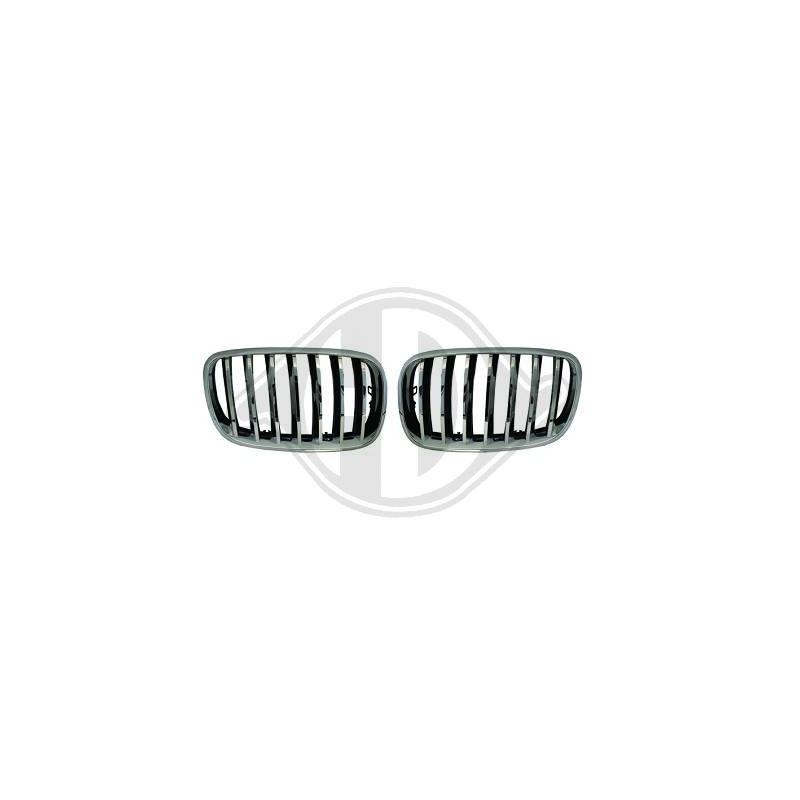SET PARRILLAS DISENO BMW X5 X6  07  gt  gt  NEGRA CROMADAS