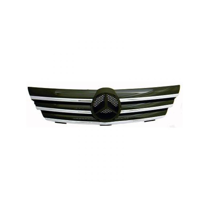 PARRILLA DEPORTIVA MERCEDES W203  04  gt  gt  CROMADO  NEGRO