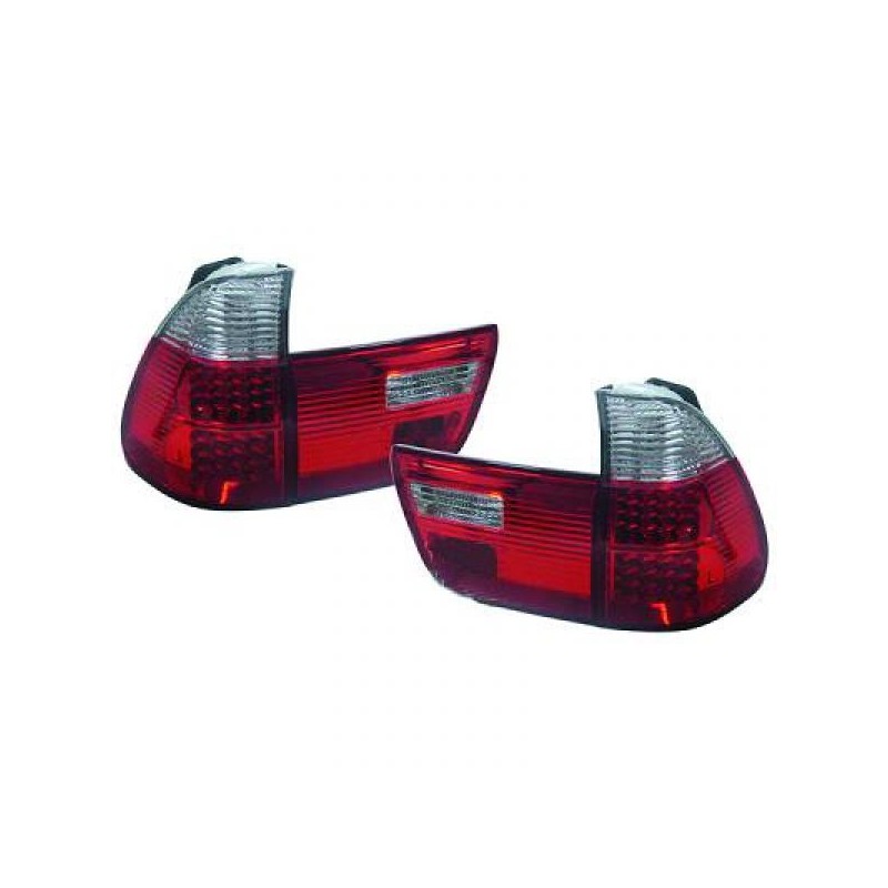 JUEGO PILOTOS DISENO BMW X5  99 03 LED CRISTAL CLARO ROJO BLANCO