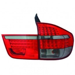 JUEGO PILOTOS DISENO BMW X5  07 10 LED CRISTAL CLARO ROJO NEGRO