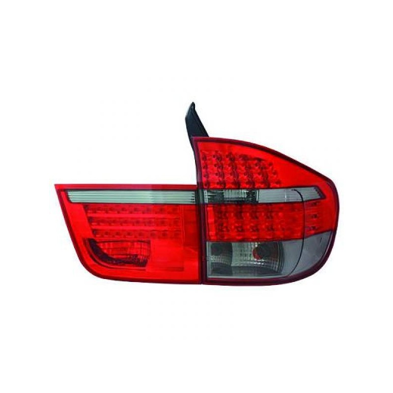 JUEGO PILOTOS DISENO BMW X5  07 10 LED CRISTAL CLARO ROJO NEGRO