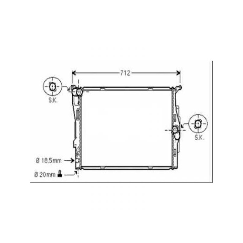 RADIADOR BMW X1 E84 09  600X460 M A    AC 85 96 110 KW