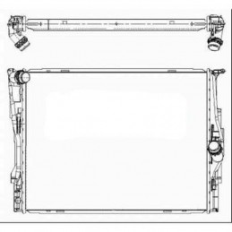 RADIADOR AGUA BMW X1 E84 09   gt  gt  600X460 3 0I AUTOMATICO       AC