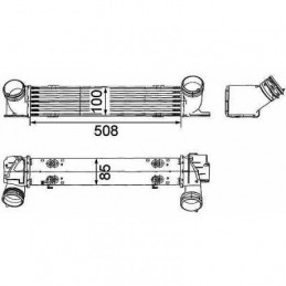 CARGADOR DE AIRE X1 E84 09    gt  gt  508x100x85mm 318 320d 118   120D
