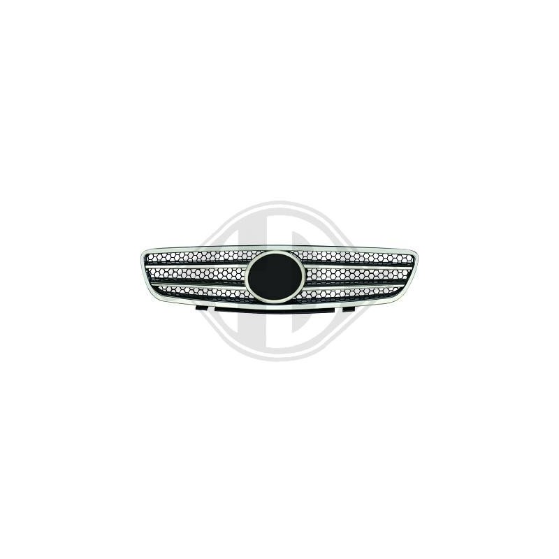 PARRILLA DEPORTIVA MERCEDES SL R230  01 06 CROMADO  NEGRO