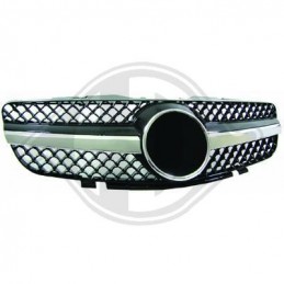 PARRILLA DEPORTIVA MERCEDES SL R230  01 06 CROMADO  NEGRO