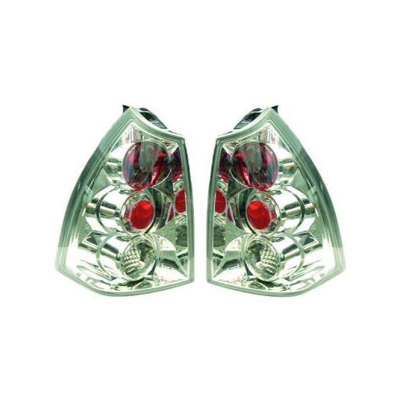 JUEGO PILOTOS DE DISENO PEUGEOT 307 01 07 CRISTAL CLARO CROMADO 