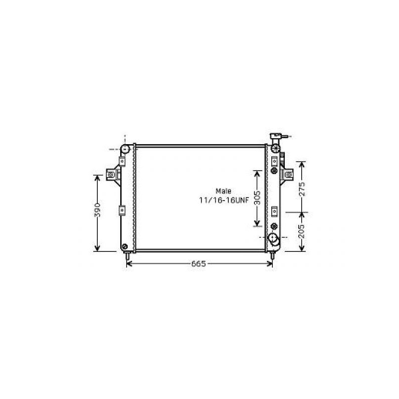 RADIADOR JEEP CHEROKEE II  98 00 598X550X27 4 7 V8 4701CC     AC