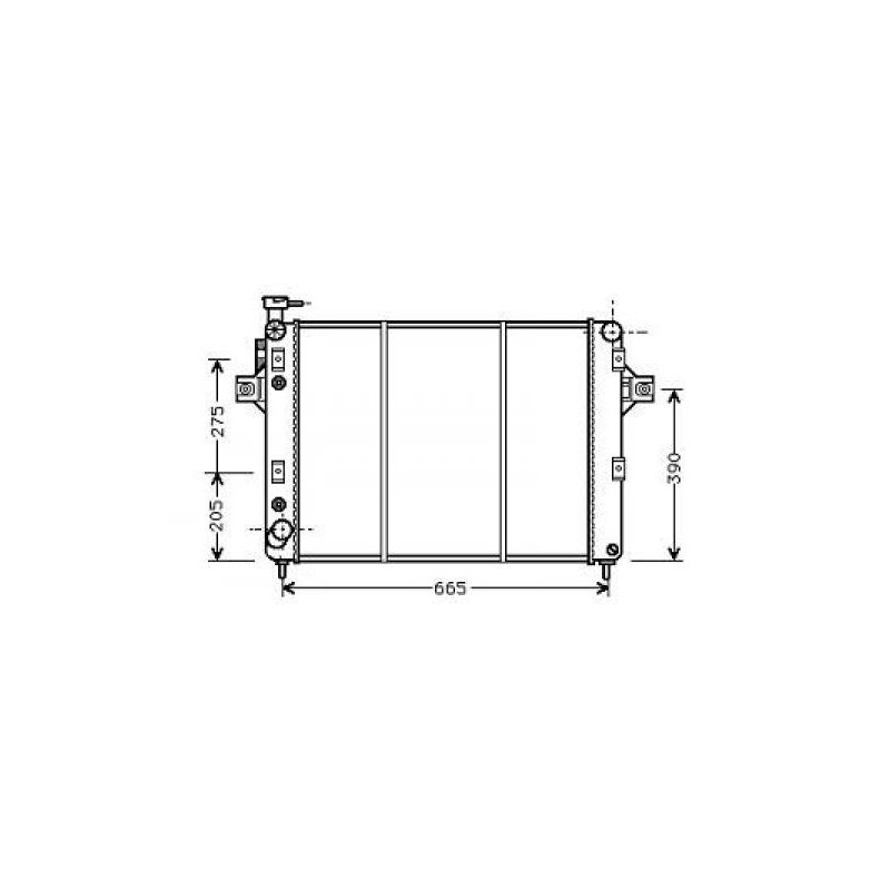RADIADOR JEEP GRAND CHEROKEE  99 05  597X548X24  4 0 I  3960 470