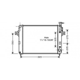 RADIADOR JEEP GRAND CHEROKEE II  98 00 598X550X27 4 7 V8 4701CC 