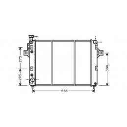 RADIADOR JEEP GRAND CHEROKEE  99 05 597X548X24 4 0I 3960 4701CCM