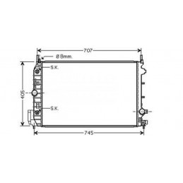 RADIADOR OPEL SIGNUM VECTRA C 02  gt  gt  650X415 1 9 CDTI AUTOM