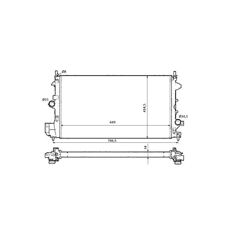 RADIADOR OPEL SIGNUM VECTRA C  04  gt  gt  650X415 1 9 CDTI