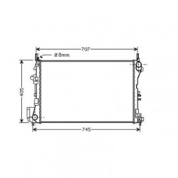RADIADOR OPEL VECTRA C SIGNUM  02 05 650X405 1 6I 1 8I M A