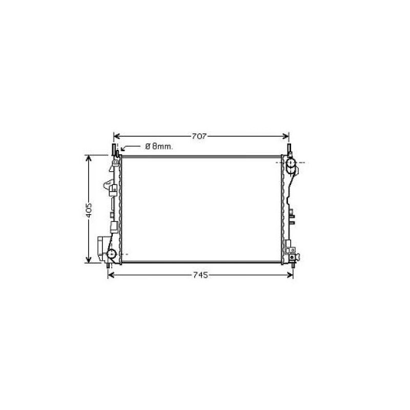 RADIADOR OPEL VECTRA C SIGNUM  02 05 650X405 1 6I 1 8I M A