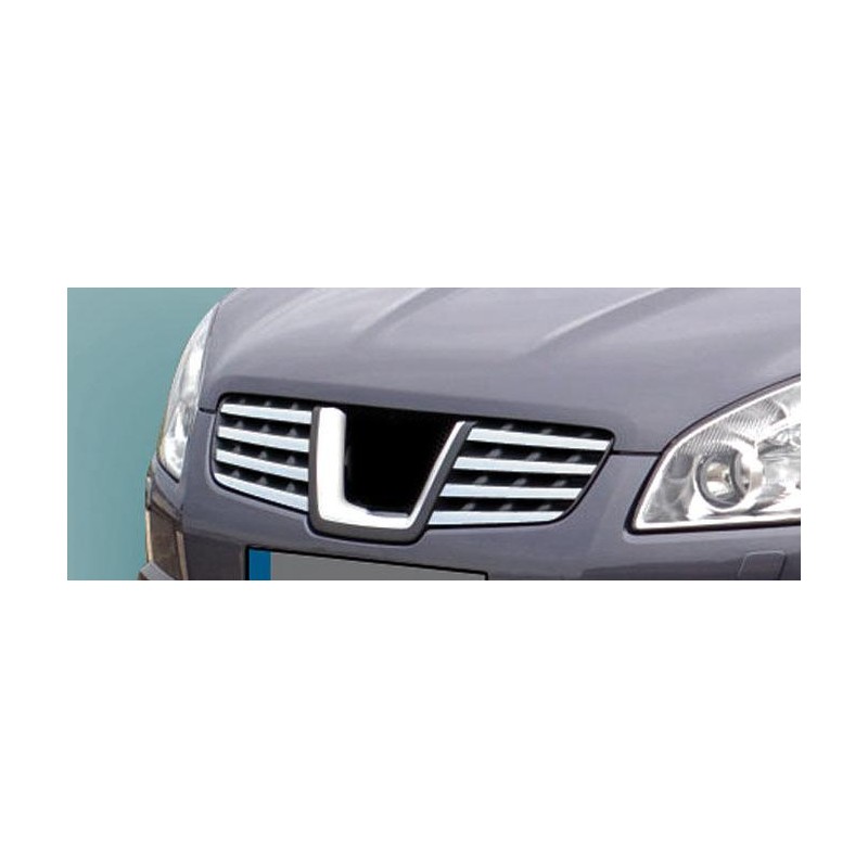 CUBRE PARRILLA 8 unidades ACERO INOXIDABLE NISSAN QASHQAI 2007 gt 