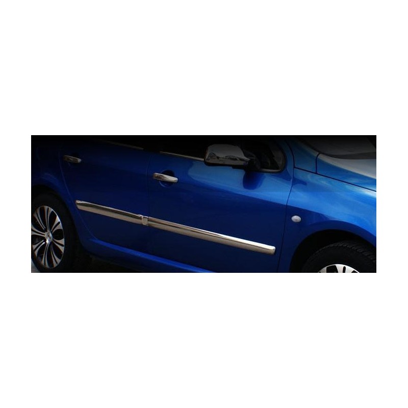 CUBRE MOLDURAS PUERTA 4 unidades ACERO INOXIDABLE PEUGEOT 307 04