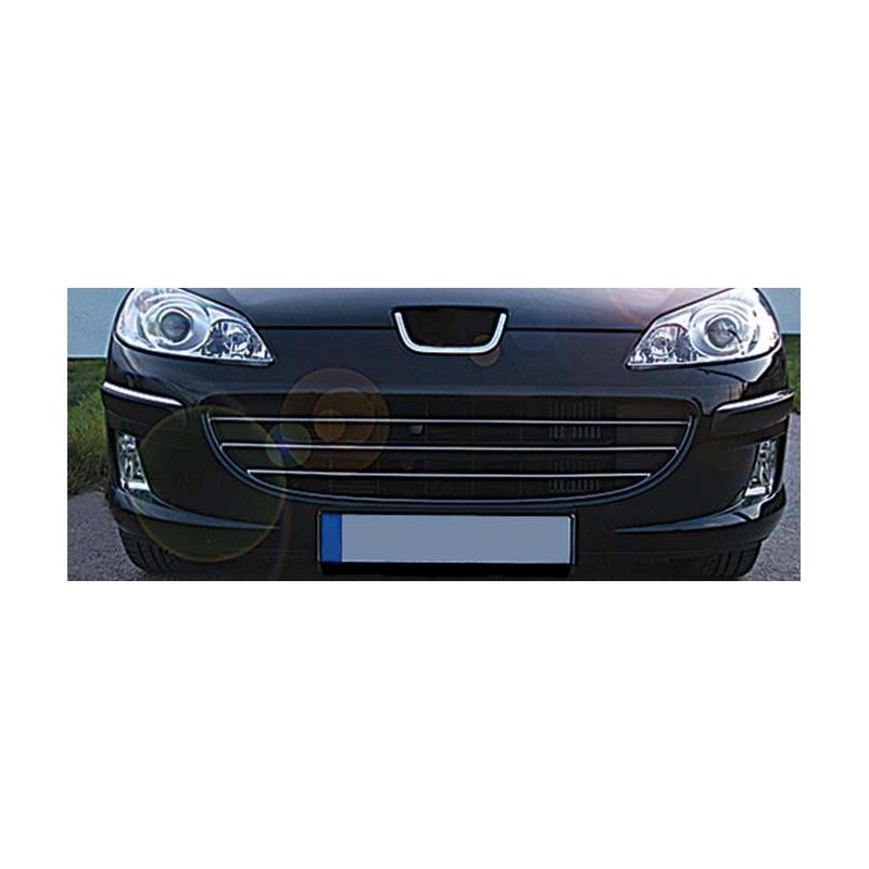 CUBRE PARRILLA 3 unidades ACERO INOXIDABLE PEUGEOT 407 2005 gt 