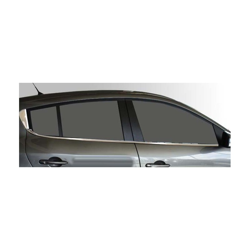CUBRE MARCO VENTANA 6 unidades ACERO INOXIDABLE RENAULT MEGANE I