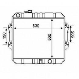 RADIADOR TOYOTA HILUX LN165 170  01 05 500X530 2 5 D4D MANUAL   