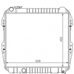 RADIADOR TOYOTA HILUX 2WD 4WD  89 97 475X530 2 4 DIESEL MANUAL
