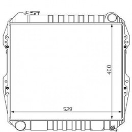 RADIADOR TOYOYA HILUX 2WD  88 97 400X530 1 8 2 2 2 4 CAMBIO MANU