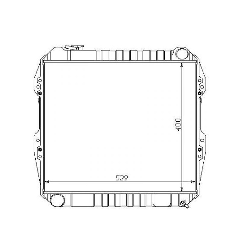 RADIADOR TOYOYA HILUX 2WD  88 97 400X530 1 8 2 2 2 4 CAMBIO MANU