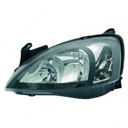 JUEGO DE FAROS OPEL CORSA C  00  gt  gt  H7 H7 CRISTAL CLARO  NEGRO PA