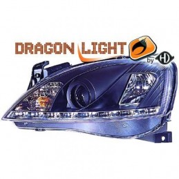 JUEGO FAROS DE DISENO OPEL CORSA C  00 06 CRISTAL CLARO NEGRO LE