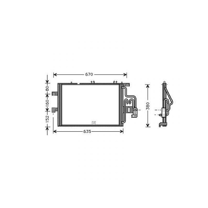 CONDENSADOR OPEL CORSA C 00 7 03 540X380 1 7 DI 48KW MANUEL AUTO