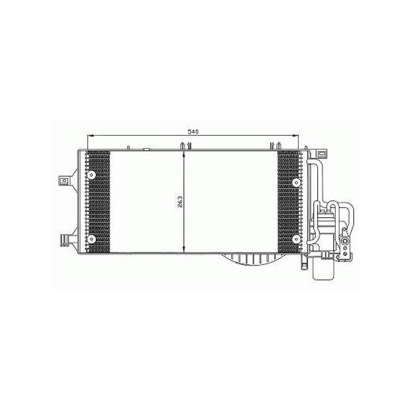 CONDENSADOR OPEL CORSA  00 7 03 540X263 1 7 DTI 55KW MANUEL AUTO