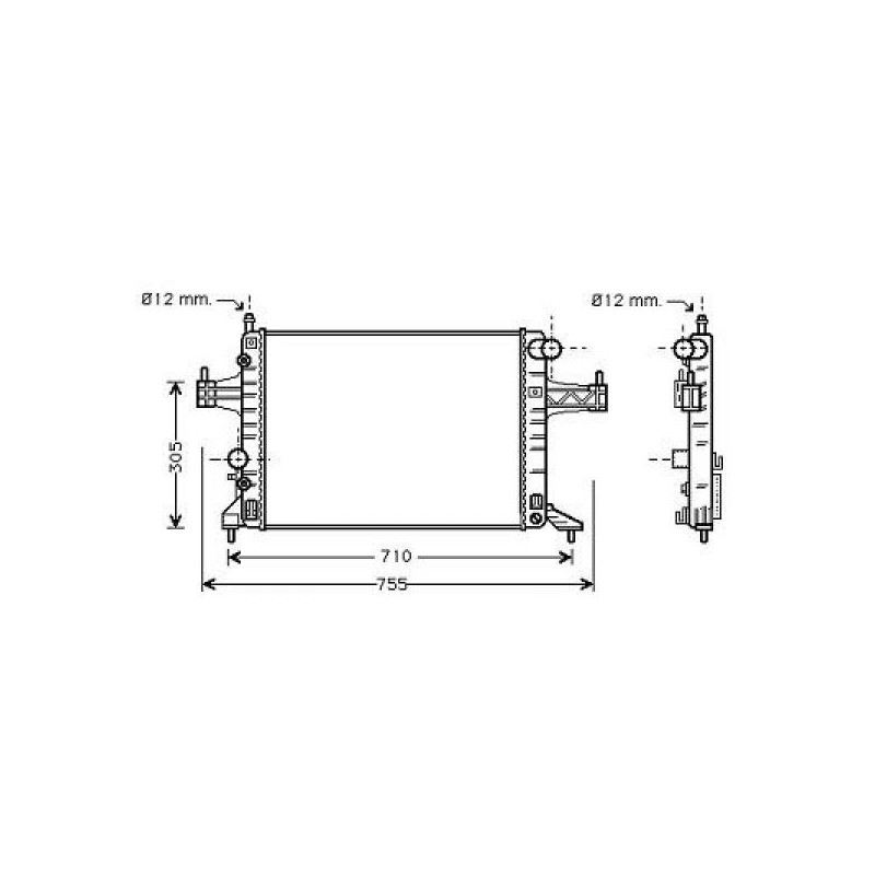 RADIADOR OPEL CORSA C  04  gt  gt  600X350 1 3CDTI  TIGRA TWIN TOP