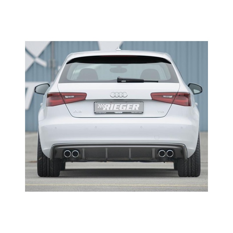ANADIDO FALDON TRASERO AUDI A3 8V 3 5 PTAS NO S LINE CARBON LOOK