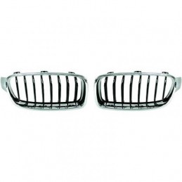 JUEGO REJILLAS CAPO BMW F30 11    gt  gt  NEGRO   CROMO