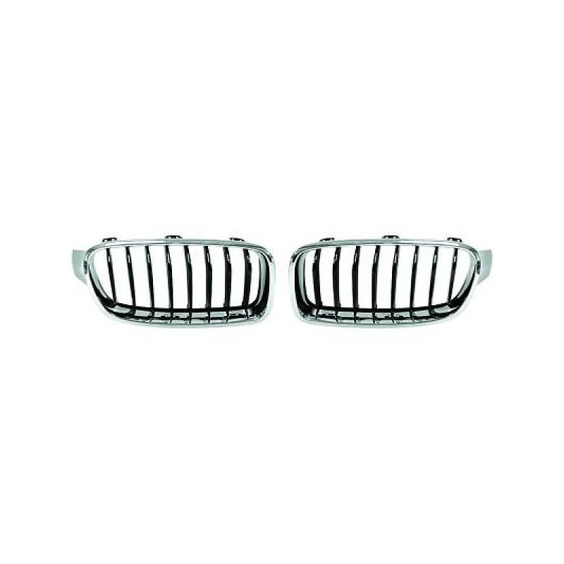 JUEGO REJILLAS CAPO BMW F30 11    gt  gt  NEGRO   CROMO