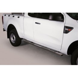 ESTRIBERAS INOX 2P C PLACA ALUMINIO FORD RANGER 2012