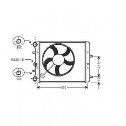 RADIADOR SKODA ROOMSTER 06 10   gt  gt  430X413  1 2 1 4