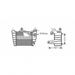 ENFRIADOR DE AIRE SKODA FABIA 00 03  183X191X64  1 9 TDI