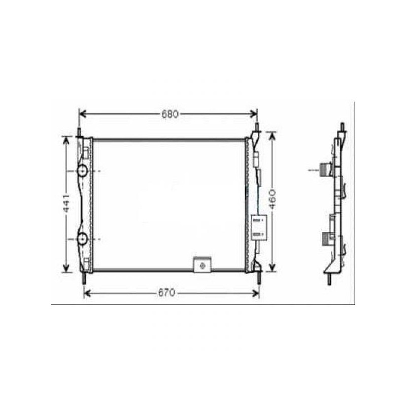 RADIADOR NISSAN QASHQAI  10  gt  gt  590X451X18  1 6I M     AC