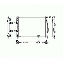 RADIADOR NISSAN QASHQAI  10  gt  gt  590X456X27  2 0I A     AC